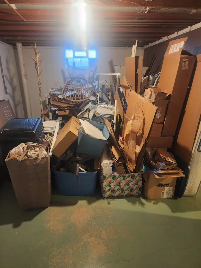 Roll-off dumpster container at job site for 2 Yard Dumpster Rental in Hempfield